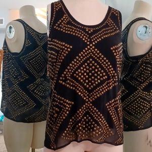 Joie Metel Sequence Embellished tank